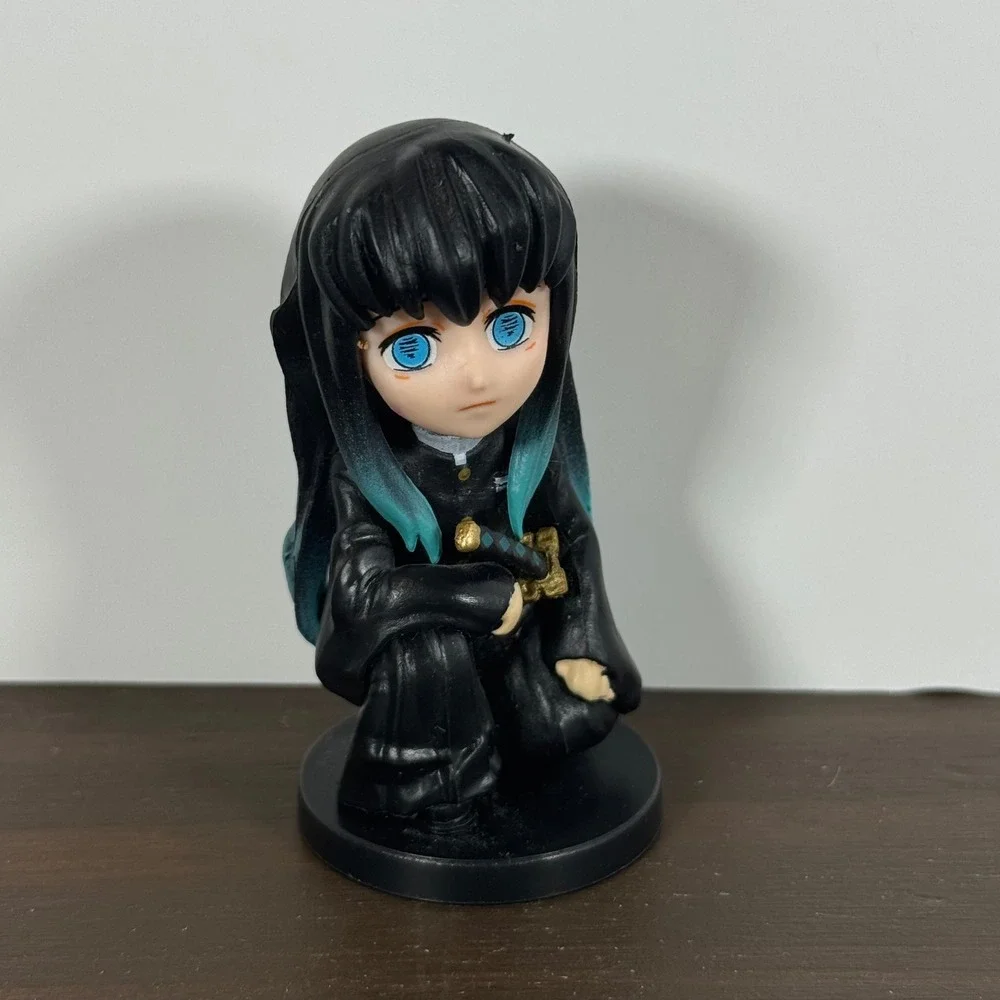 Demon Slayer Muichiro Tokito Mini Figure Chibi Mist Hashira Black Banpresto Used
